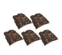 SUPVOX 5pcs Acrylic Light Beige Cork Bark Reptile Hide Bark for Terrarium Background Large 12-20cm Tree Pieces for Lizard Tortoise Bearded Dragon and Turtle Habitat Enclosure