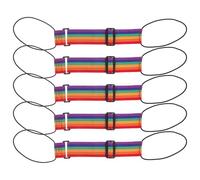SUPVOX 5pcs Adjustable Luggage Bungee Straps for Travel Bags and Suitcases, Polyester Material with Secure Stacking and Extra Security Features, for Travel and Packing