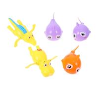 SUPVOX 5pcs Bath Clockwork Floating Cartoon Animals for Boys and Includes Large Shark Hippo Safe No Burr Design for Finger Dexterity Development Random Color