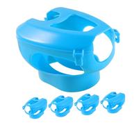 SUPVOX 5pcs Blue Pigeon Injection Holder with Buckle Design Easy-clean Fixed Mount Bird Feeder Rack for Safe Medicine Feeding and Gentle Bird Handling Suitable for Racing and Pet