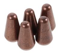 SUPVOX 5pcs Brass Guitar Toggle Switch Caps Replacement for 3/5-way Electric Guitar Knob Covers Tremolo Arm Accessories Copper Color