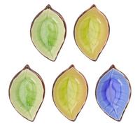 SUPVOX 5pcs Ceramic Essential Oil Bowls Porcelain Spa Mask Mixing Bowls Multi-function Beauty Salon Plates Assorted Colors for Facial Treatment and Aromatherapy Random Color