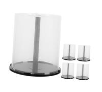 SUPVOX 5pcs Clear CD Dvd Storage Boxes Stackable Organizer Holds Discs Space Saving Durable Media Holder for Home Office and Travel Use
