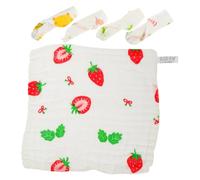 SUPVOX 5pcs Cotton Baby Newborn Washcloth Set, Soft Muslin Square Face Towels, Fast-Drying, No Shrinkage, Gentle for Delicate Skin, for Daily Bath Care Random Style