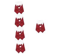SUPVOX 5pcs Decorative Pet Costume for Dogs Lightweight Formal Dress for Weddings Parties Photoshoots Thin Male Dog Suit Red Sized Breeds