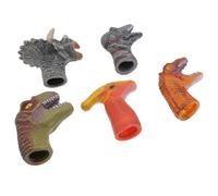 SUPVOX 5Pcs Dinosaur Finger Puppets Soft Vinyl Finger Puppet for Boys and Early Education Storytime Interactive Playtime