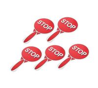 SUPVOX 5pcs Double Sided Stop Signs for Handheld Red Green Traffic Signal Paddles Compact Lightweight Road Safety Teaching Tools for Early Education and Classroom Use