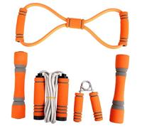 SUPVOX 5pcs Fitness Equipment Set Skipping Rope Hand Gripper Puller Dumbbells for Men Women Home Workout Fat Burning Exercise Supplies