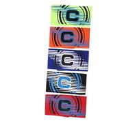 SUPVOX 5Pcs Football Captain Armbands Multi-color Sports Bands for Soccer Rugby Basketball Ice Hockey Flexible Fit for Adults and Bright Printing for Team Leadership and Identification
