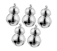 SUPVOX 5Pcs Gourd Pet Bells with Hanging Rings Clear Sound Pet Training Charms for Dog Cat Collars Christmas Decoration Pendant