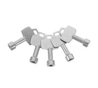 SUPVOX 5pcs Metal Triangular Trash Can Bin Keys Spanner for Garbage Bin Lock Replacement for Outdoor Trash Can Elevator Door and Meter Box Access