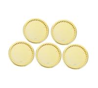 SUPVOX 5Pcs Miniature Round Plates for Dollhouse Mini Trays Props for DIY Crafting and Pretend Play Tiny Dollhouse Accessories for Mini Food Display and Decoration