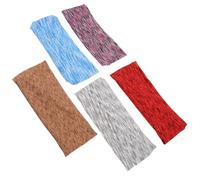 SUPVOX 5pcs Non Slip Sports Headbands High Elasticity Workout Hairbands for Yoga Running Gym Moisture Wicking Sweatbands for Men Women Summer Accessories