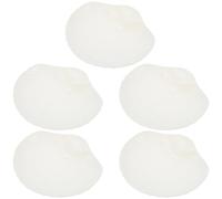 SUPVOX 5pcs Pearl White Seashell Shaped Sushi and Dumpling Dipping Plates Set, Pp Material Japanese Style Snack Serving Trays for Fruit, Fries, and Party Appetizers