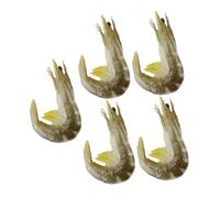 SUPVOX 5pcs Photography Props Prawns Fake Food Simulation Shrimp Model for Decoration Shrimp Tank Accessories Boys and Girls Pretend Play Toy