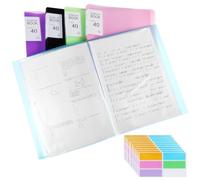SUPVOX 5pcs Plastic Folders Pocket Sleeves Document Organizer for School Office Presentation Folder for Important Papers