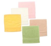 SUPVOX 5Pcs Pure Cotton Towels Washcloths Soft Absorbent Face Hand Towels for Lightweight Portable Muslin Burp Cloths Essentials