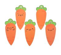 SUPVOX 5pcs Rotatable Carrot Memo Notepad Set with Spiral Binder, Blank and Expression Pads (happy, Sad, Melancholy, Cute, Blank), Student School Supply for Planning and Scheduling