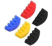 SUPVOX 5pcs Rubber Violin Practice Mute Set Claw Style, Orchestral String Instrument Volume Reducer for Home and Studio Use, Includes Black, Red, Blue, and Yellow Mutes