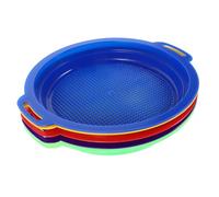 SUPVOX 5pcs Sand Sifter Sieves Beach Sand for Plastic Rock Sifter Tool Vibrant Mesh Strainers for Digging Shell Collecting Outdoor Play at Beach Pool Park Sandbox