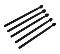 SUPVOX 5pcs Silicone Eyeshadow Makeup Brush Set for Professional and Amateur Use with Aluminium Handles, for Eyeshadow Application and Facial Mask, Portable Eye Cosmetic Tool for Precise
