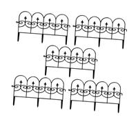 SUPVOX 5Pcs Temporary Plastic Dog Fence Panels Garden Border Barrier Animal Barrier for Lawn and Decoration