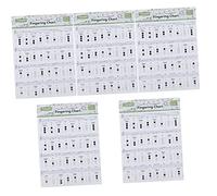 SUPVOX 5pcs Trumpet Chord Practice Chart Beginners Chart Finger Guide for Learning Trumpet Notes and Fingering Positions for Music Practice Sessions at Home Music School