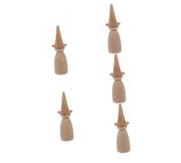 SUPVOX 5pcs Unfinished Wooden Peg Dolls for DIY Painting Smooth Safe Wooden Figures for Craft Art Projects for Creative Play and Home Decor