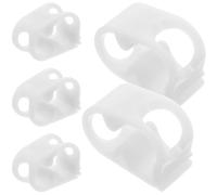 SUPVOX 5pcs White Water Hose Replacement Clips for Laboratory Use, Precision Flow Control Pom Compact Tube Clamps, Easy to Use Water Stopper Clips for Chemical Experiments