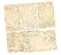 SUPVOX 5pcs Wooden Animal Puzzle for DIY Animal Assembly Jigsaw Safe Lightweight Wood Educational Interactive Models for Boys and Creative Desktop Display