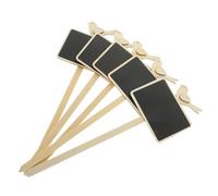 SUPVOX 5PCS Wooden Bird Chalkboard Signs Small Garden Blackboards with Stakes Decorative Plant Labels for Vegetable Garden Markers and Florist Flower Price Tags