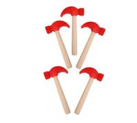 SUPVOX 5pcs Wooden Hammer for Portable Red Safety Tools for Fine Motor Skill Development and Hand Eye Coordination Training Realistic Simulation Hitting Hamster Game