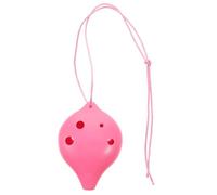 SUPVOX 6-hole Alto Ocarina Wind Instrument in Pink Resin, Beginner Practice Musical Instrument with Drop-resistant Design, Creative 6-hole Mini Ocarina Suitable for Children and Music Random Color