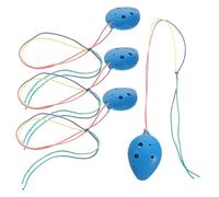 SUPVOX 6-hole Mini Ocarina Set for Beginners 4pcs Colorful Plastic Ocarina Instruments for Boys and Girls Random String Colors Portable Music Instrument