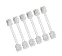 SUPVOX 6 Pcs Childproof Cabinet Locks for Baby Safety with Strong Adhesive Tape, Adjustable Abs Material Drawer and Wardrobe Locks, Multipurpose Protection for Children