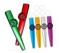 SUPVOX 6 Pcs Metal Kazoo Sound Musical Instruments for Adults and Versatile Performance Kazoos with Stylish Design for Beginners and Giving