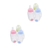 SUPVOX 6 pcs Mini Bottles with Soft Nipples Ergonomic PP Feeder Bottles for Juice Milk Colic Vent Design Comfortable Hold for Feeding
