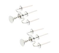 SUPVOX 6 pcs Miniature Vintage Candle Holders for DIY Mini House Decoration Delicate Hollow Candle Lamp Models for Craft Projects and Home Decor Display