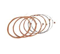 SUPVOX 6 Pcs Steel Guitar Strings for Folk Acoustic Guitar, Assorted 0.28-1.32Mm, Copper-Wound Replacement Set for Broken, Old or Dirty Strings