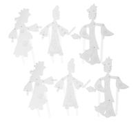 SUPVOX 6 Pcs Traditional Chinese Shadow Puppetry Handicraft DIY Educational Kit for Early Learning Creativity and Stage Performance