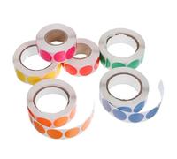 SUPVOX 6 Rolls Color Coding Dot Stickers 1.9cm Circle Adhesive Label Dots for Office Classroom Envelopes Sealing 500 Stickers Per Roll, Set (Orange, Yellow, Light Blue, Rose, Green,