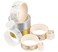 SUPVOX 6 Rolls Stylish Tapes DIY Scrapbook Tapes Beautifully Printed Assorted Color Lightweight Easy to Use for Crafts and Stationery Adults