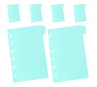 SUPVOX 6-Sheet A7 Notebook Planner Dividers in Mint Green, Refillable Plastic Binder Inserts for Notes, Files, and Study Journals, Compatible with 6-Ring Binders for Organized Office