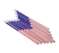 SUPVOX 60pcs American Flag Themed Wooden Pencils Solid Handheld Writing Pencils Small Size Boys and Girls Drawing and School Supplies Bulk Set