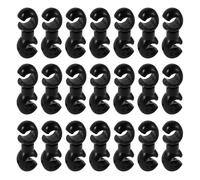 SUPVOX 60pcs Black Bicycle Cable Clips S Hook for Mountain and Road Bikes, Plastic Wire Clamp for Brake and Shifter Cable Management, Bike Line Pipe Holder for Cycling Maintenance