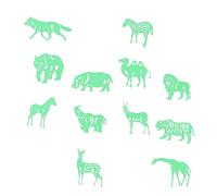 SUPVOX 60pcs Luminous Animal Wall Stickers Glow The Dark Decals for Room of Fluorescent Creature Shapes Peel and Stick Home Decoration for Boys and Bedroom