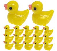 SUPVOX 60Pcs Mini Ducks Garden Ornaments Outdoor Decorative Miniature Figures for DIY Fairy Landscape Balcony Decor Gift