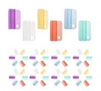 SUPVOX 60pcs Plastic Hanging File Folder Tabs with Colored Index Inserts for Lasting Clamping Force and Quick Access to Information, for Offices and Schools Organiser