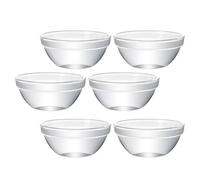 SUPVOX 6pcs 9cm Glass Bowls Jelly Molds Pudding Containers Food Bowls for Home Dessert Serving and Cake Preparation
