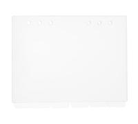 SUPVOX 6pcs A5 Acrylic 6-Ring Binder Dividers with Tabs for Office and School, Sturdy Classification File and Document Separator Inserts